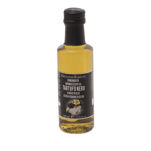 bottle of extra virgin olive oil with truffle