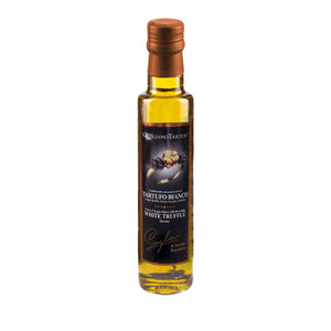 EXTRA VIRGIN OLIVE OIL WITH WHITE TRUFFLE FLAVOUR AND BIANCHETTO TRUFFLE SLICES