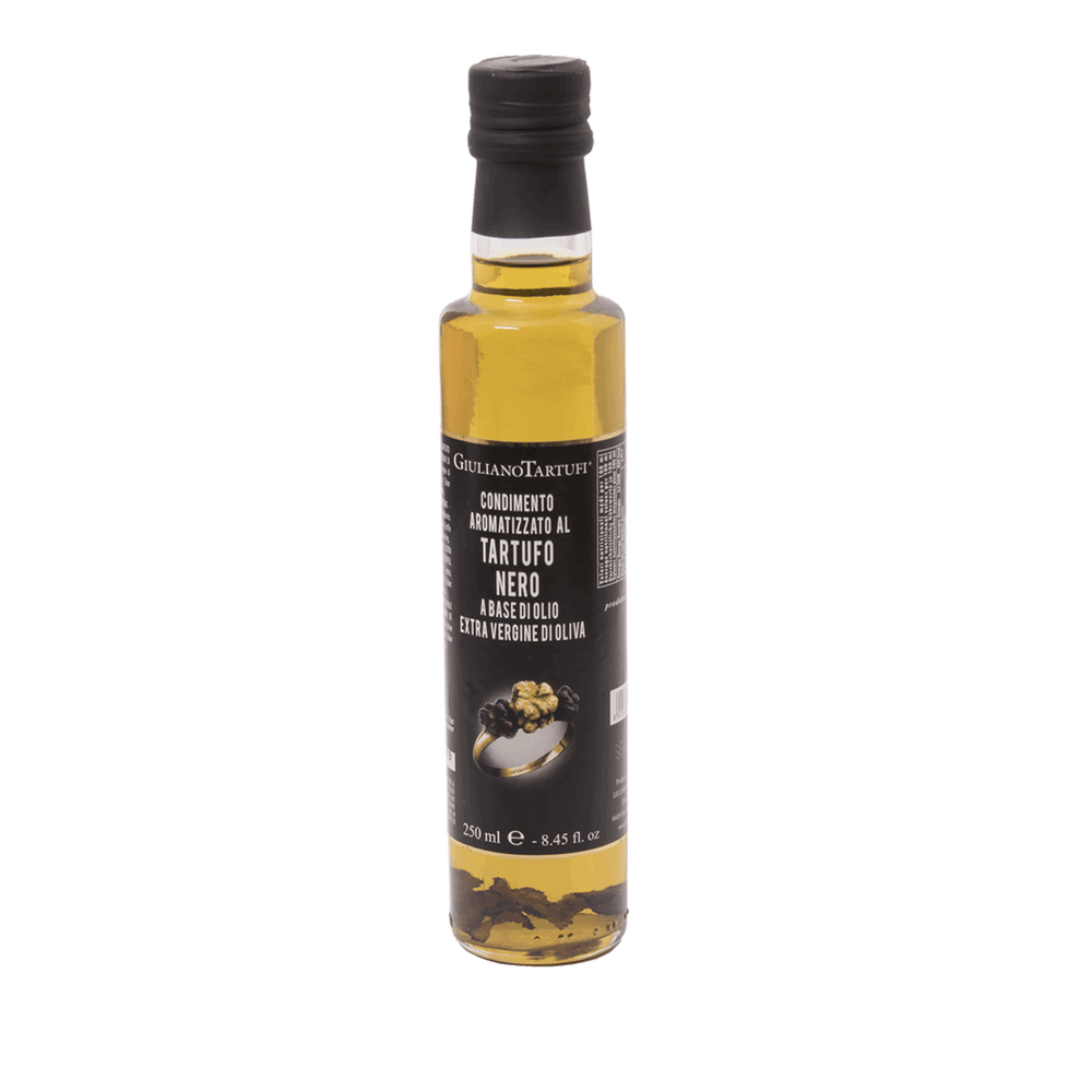 EXTRA VIRGIN OLIVE OIL WITH BLACK TRUFFLE SLICES